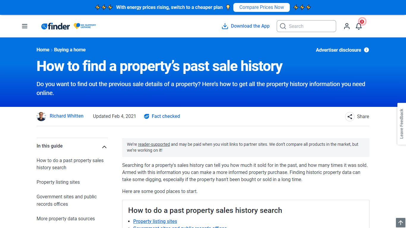 How to conduct a property sales history search | Finder